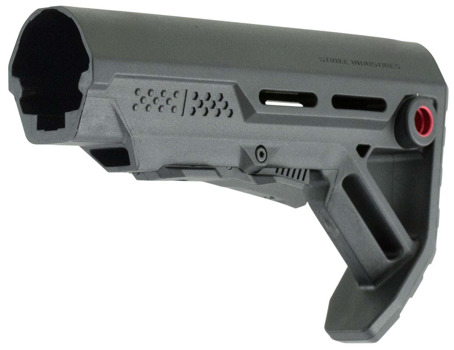 Strike Industries MOD1 Mil-Spec Buttstock Black Synthetic Red Accent for AR-15 M16
