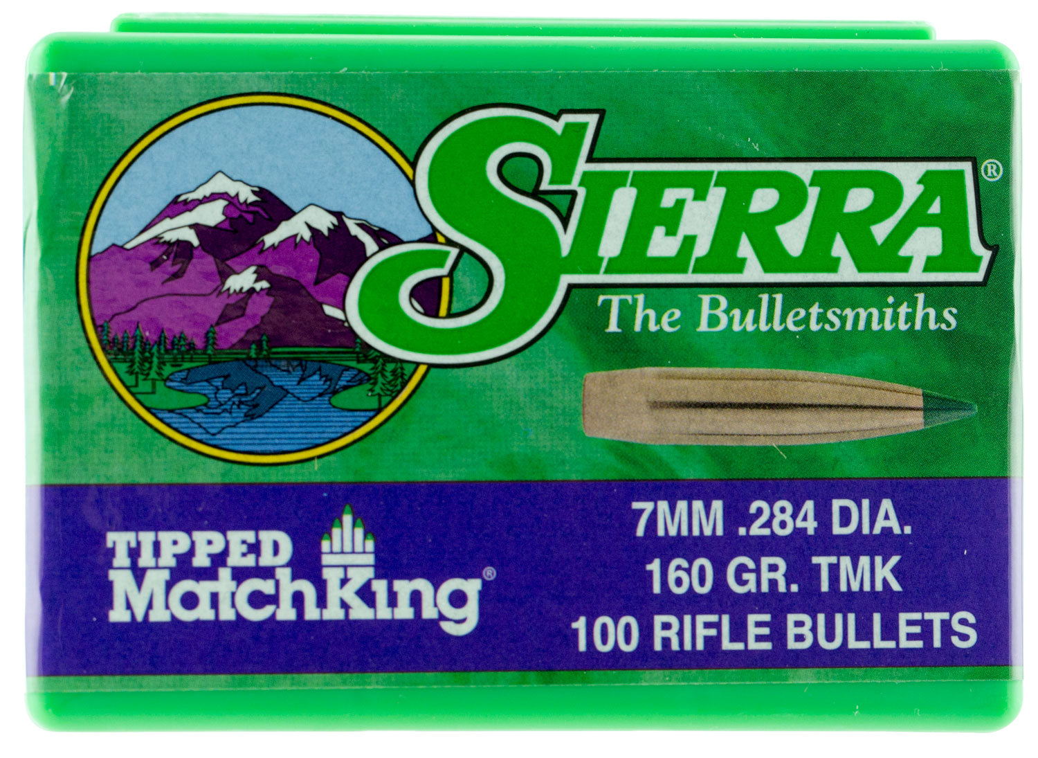 Sierra Tipped MatchKing 7mm 160gr Acetal Tip Bullets 100/Box