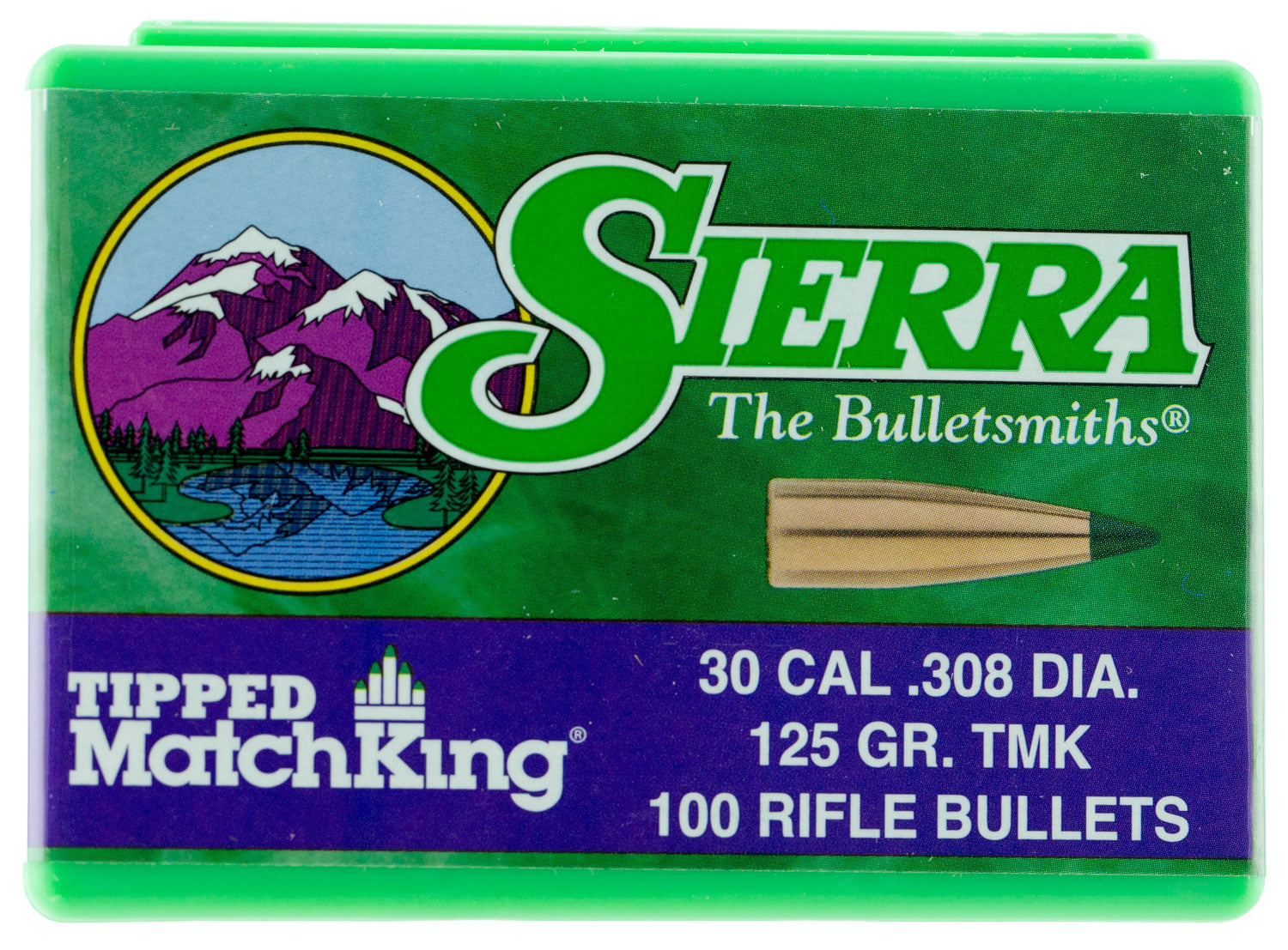 Sierra TMK 7725 30Cal 125gr Acetal Tip Match Bullets 100/Box
