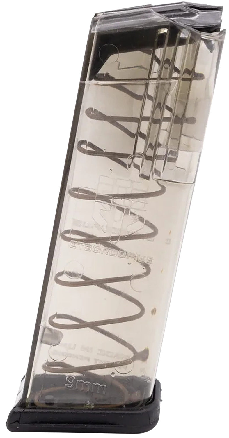 ETS Group GLK19 15rd 9mm Luger Pistol Magazine for Glock 26/19 Gen1-5 Clear Polymer