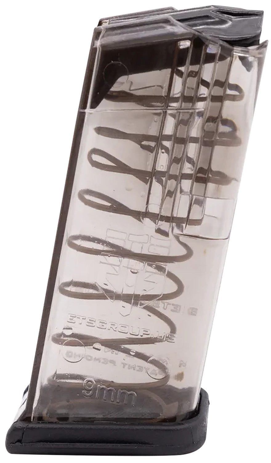 ETS Group GLK26 10rd 9mm Luger Pistol Magazine for Glock 26 Gen1-5 Clear Polymer