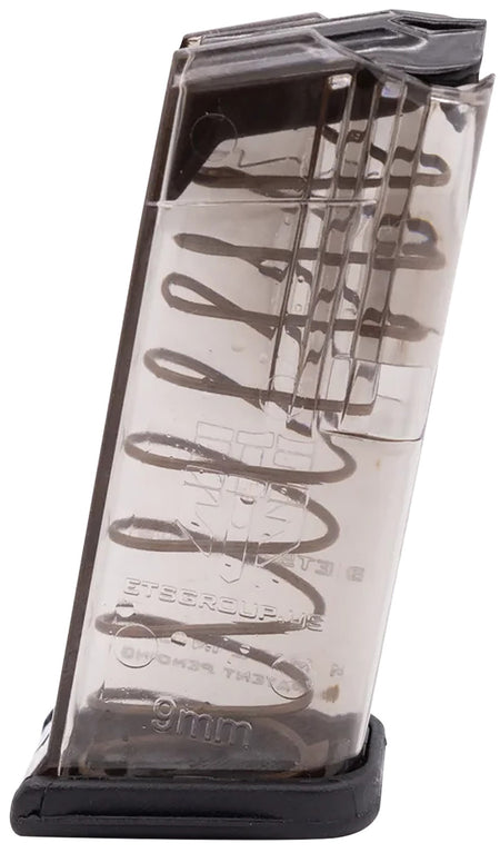 ETS Group GLK26 10rd 9mm Luger Pistol Magazine for Glock 26 Gen1-5 Clear Polymer