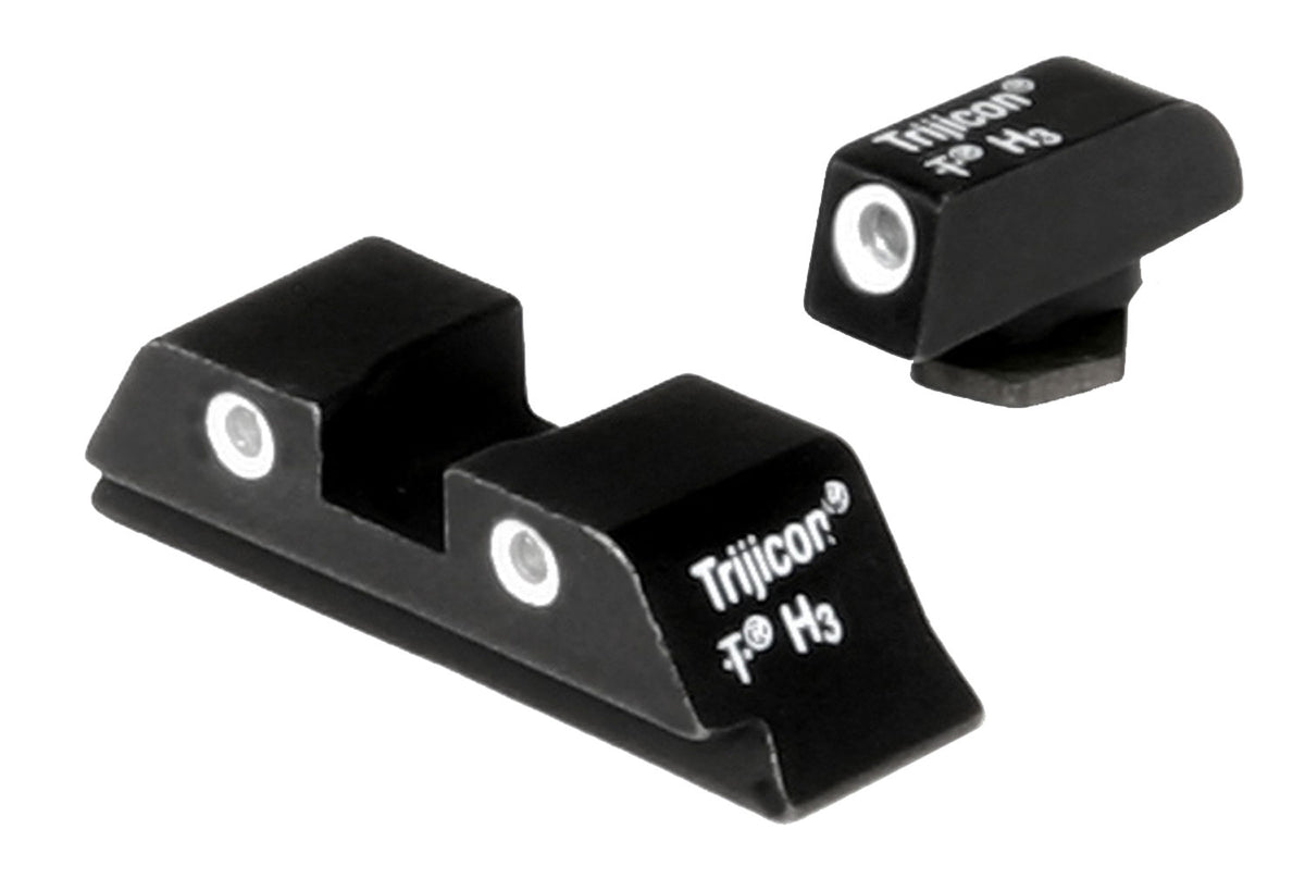 Trijicon 600210 Bright & Tough Night Sights Green/White Outline 3-Dot Set for Glock 17/17L/19 Standard Frame