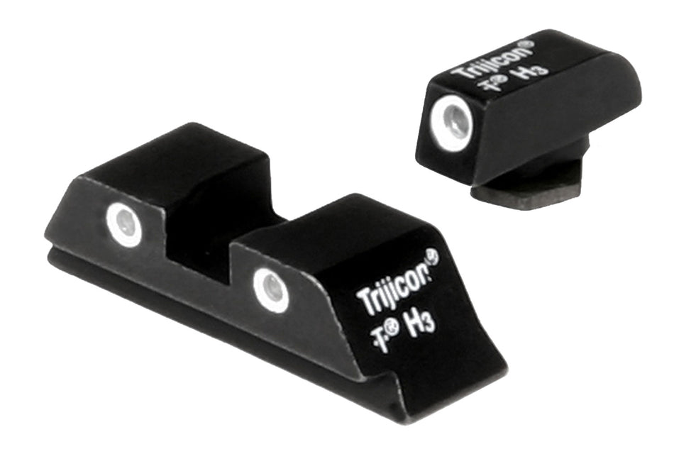 Trijicon 600210 Bright & Tough Night Sights Green/White Outline 3-Dot Set for Glock 17/17L/19 Standard Frame