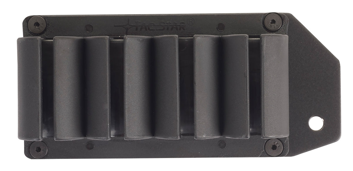 TacStar 1081134 SideSaddle Mossberg 500 20 Gauge 4rd Black Polymer Aluminum Mounting Plate