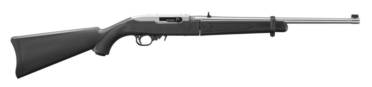 Ruger 32010 10/22 Takedown 22 LR 10+1 18.50" Satin Stainless Steel Barrel, Drilled & Tapped Receiver, Black Fixed Synthetic Stock