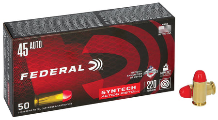 American Eagle AE45SJAP1 Syntech Action Pistol Total Syntech Jacket Flat Nose  220 Grain .45 ACP/Auto