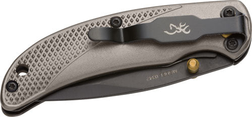 Browning Prism III Folding Hunter Knife 2.38" Black Carbon Gray