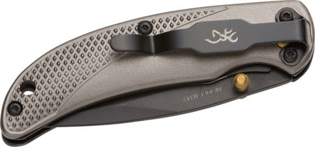 Browning Prism III Folding Hunter Knife 2.38" Black Carbon Gray