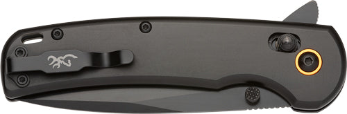 Browning Buckmark Crossbar Folding Knife 3.5" Black D2 Steel