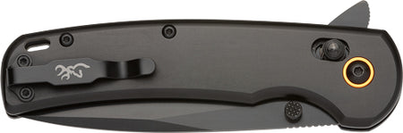 Browning Buckmark Crossbar Folding Knife 3.5" Black D2 Steel