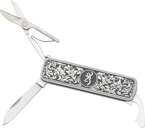 Browning Morgan Multi-Function Scroll Engraved Folding Knife