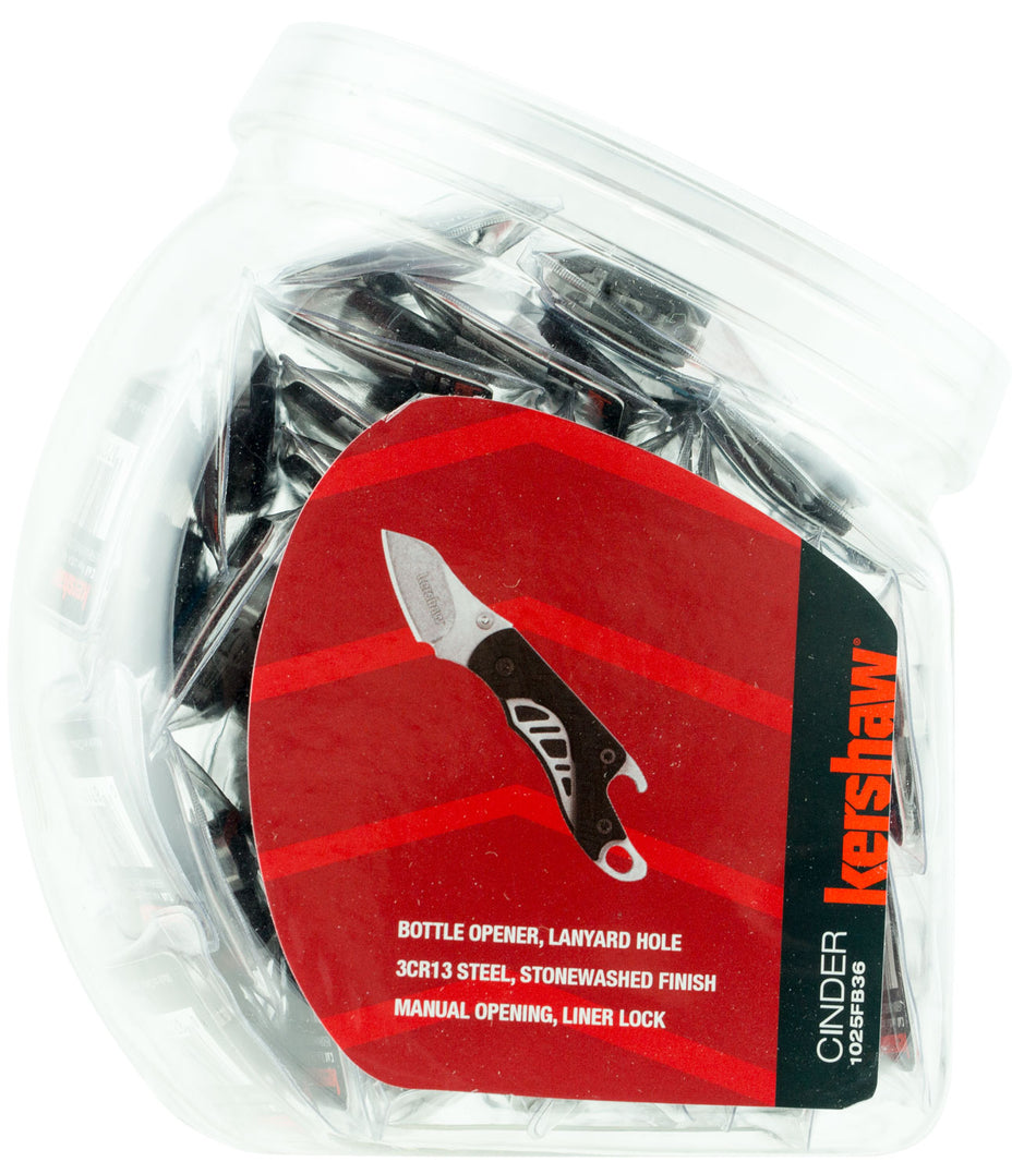Kershaw 1025FB36 Cinder Folding Keychain Multi-Tool Knife, 36 Pack