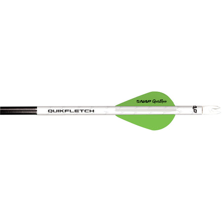 NAP Quikfletch with Quikspin Vanes White/Green Arrow Fletching 6 pk.