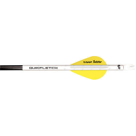NAP Quikfletch with Twister Vanes White/Yellow Arrow Fletching 6 pk.