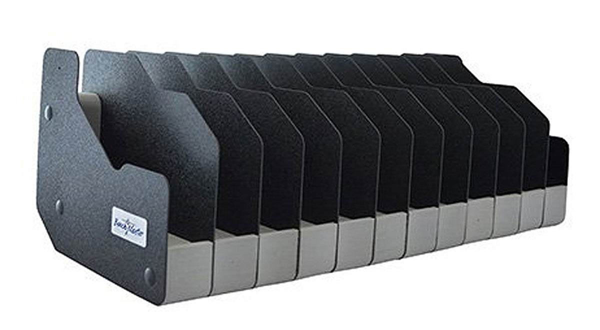 BenchMaster BMWRM112 WeaponRac 12-Pistol Universal Handgun Rack, Black Metal with Cushion