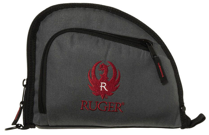 Ruger Auto-Fit Handgun Case Gray 9"x7" Lockable with Storage Pocket