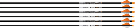 Easton Axis 5MM SPT 400 Arrow 6-Pack with HalfOut and 2" Blazer Vanes