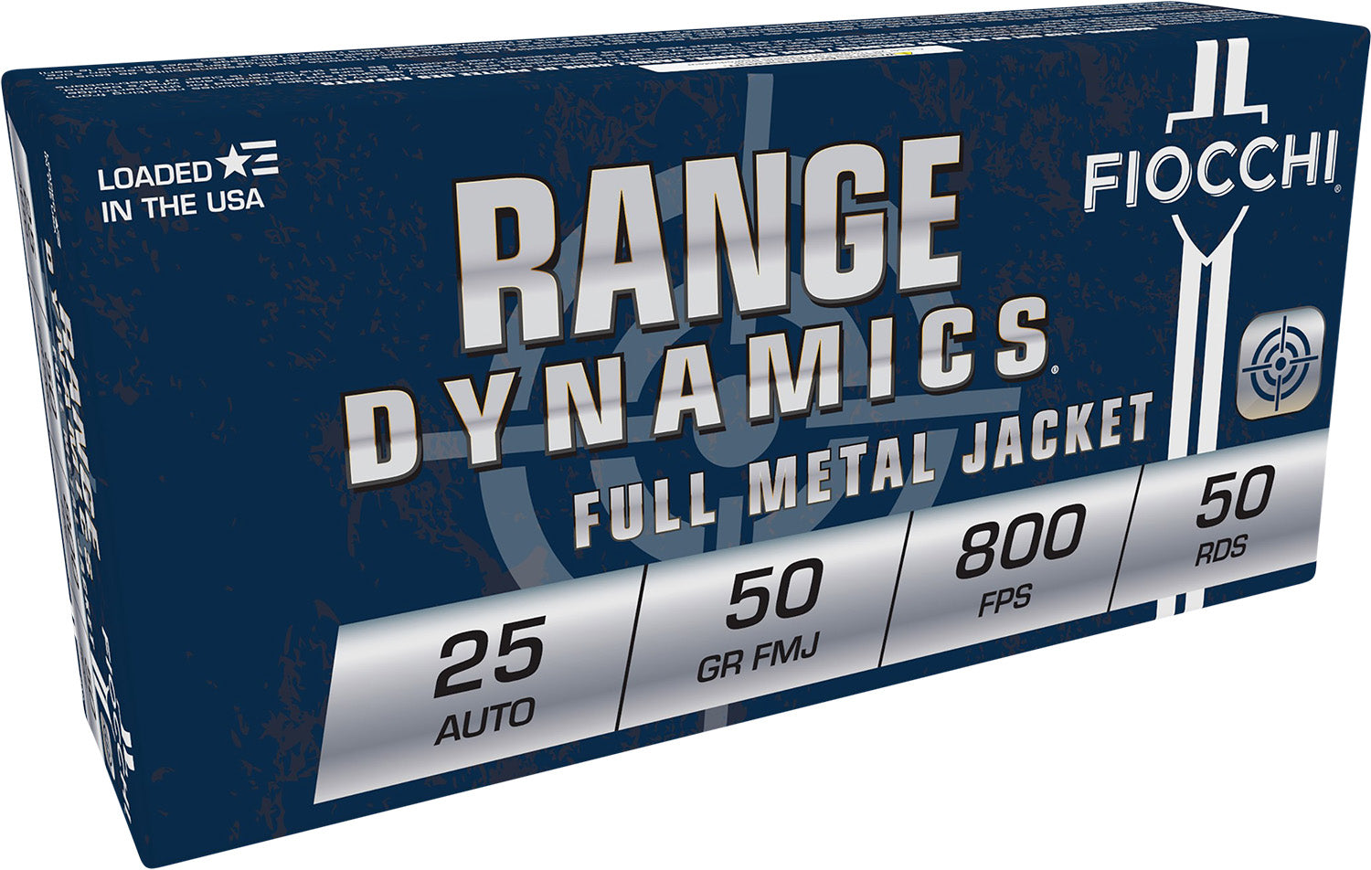 Fiocchi 25AP Range Dynamics Full Metal Jacket FMJ 50 Grain .25 ACP