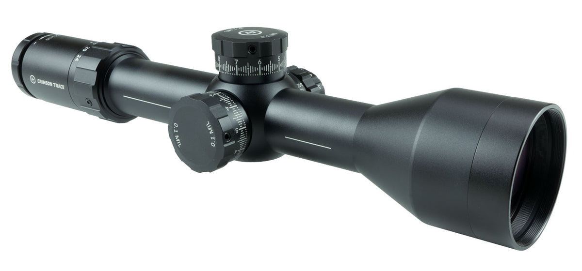 Crimson Trace 5 Series Tactical 3-24x56mm FFP Red LED Illuminated Reticle MIL/MIL Riflescope