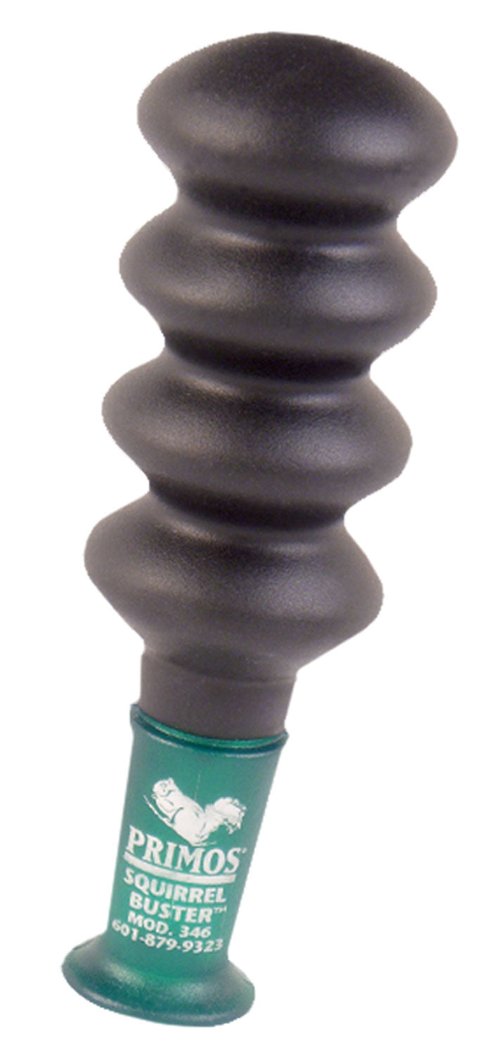 Primos 373 Squirrel Buster Grunter Call - Fox, Grey & Young Squirrel Sounds, Black Rubber