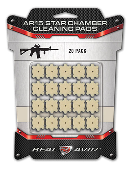 Real Avid AVAR15CP AR-15 Star Chamber Wool Cleaning Pads 223 Rem/5.56x45mm 20-Pack