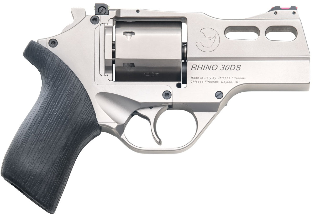 Chiappa Firearms CF340341 Rhino 30DS *CA Compliant Small 10mm Auto 6 Shot 3" Black Anodized Picatinny Rail/Vent Rib Barrel, Black Cylinder Black Anodized Aluminum Frame w/Picatinny Rail, Walnut Grip