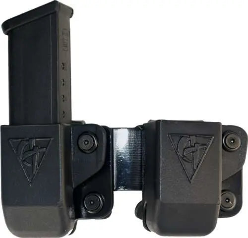 Comp-Tac Twin Belt Clip OWB Kydex Mag Pouch #4 Glock 9/40 45GAP LH Black