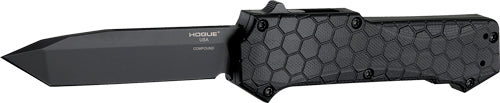 Hogue Compound 3.5 Inch OTF Auto Knife G-10 Frame G-Mascus Black Tanto