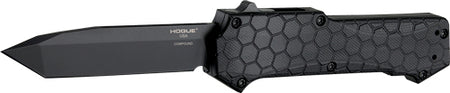Hogue Compound 3.5 Inch OTF Auto Knife G-10 Frame G-Mascus Black Tanto