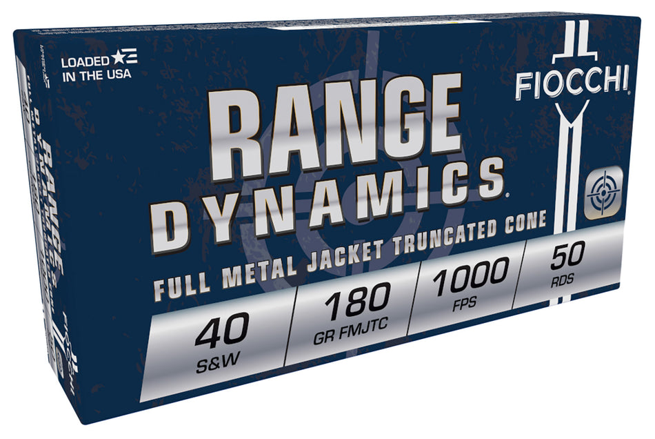 Fiocchi 40SWD Range Dynamics Full Metal Jacket Truncated Cone  180 Grain .40 S&W