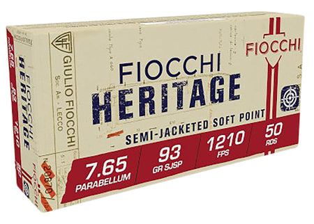 Fiocchi Heritage 7.65x21mm Parabellum 93 gr JSP ammo