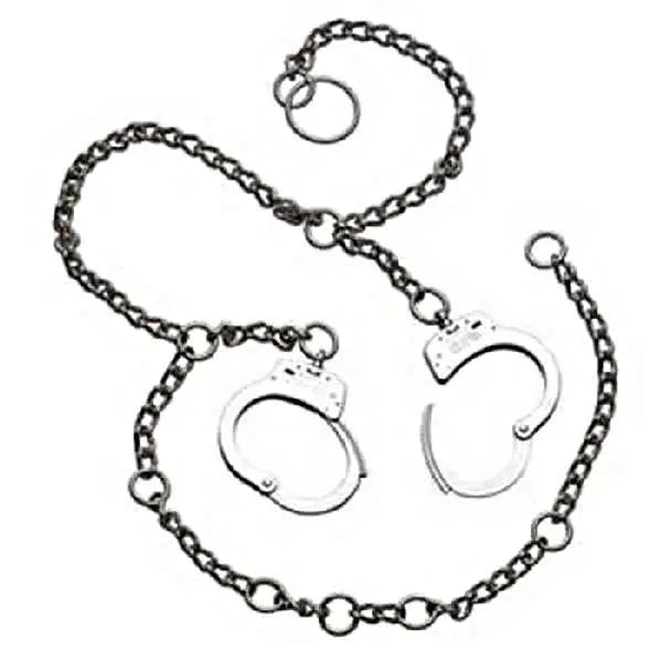S&W 1800 Belly Chain Nickel Restraint Chain with Cuffs