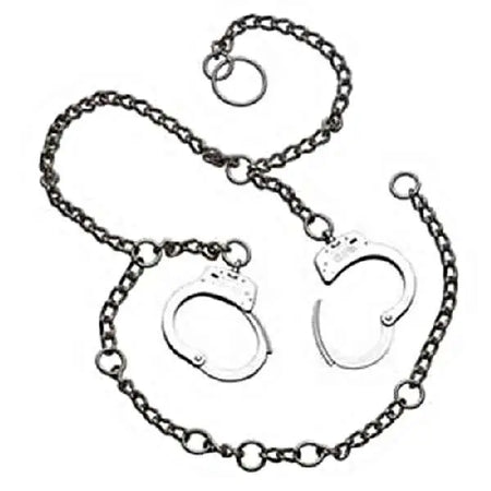 S&W 1800 Belly Chain Nickel Restraint Chain with Cuffs