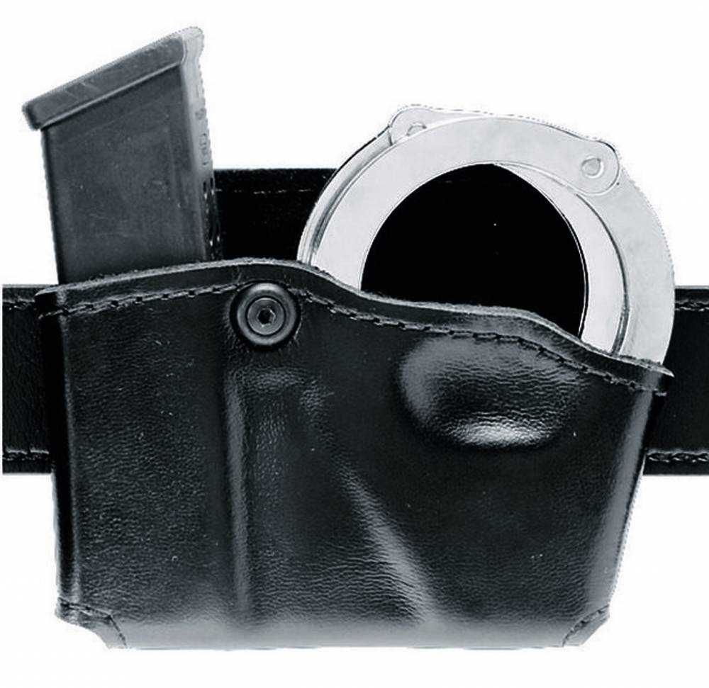 Safariland 573 Plain Black Magazine and Handcuff Pouch for Glock 17/22