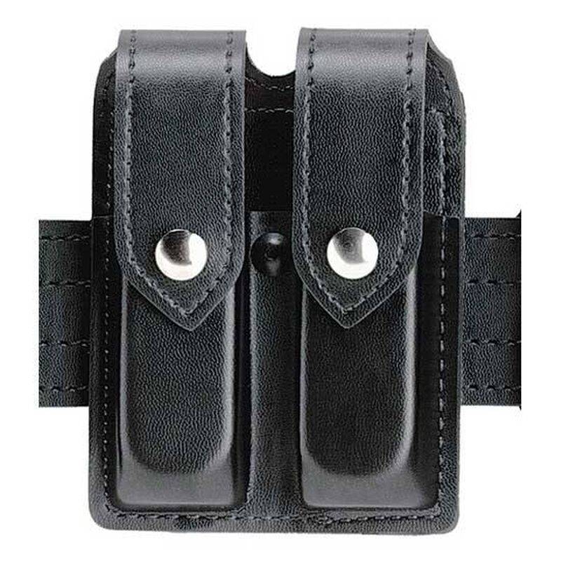 Safariland 77 Plain Black Double Magazine Pouch for Glock 17/22 Hidden Snap