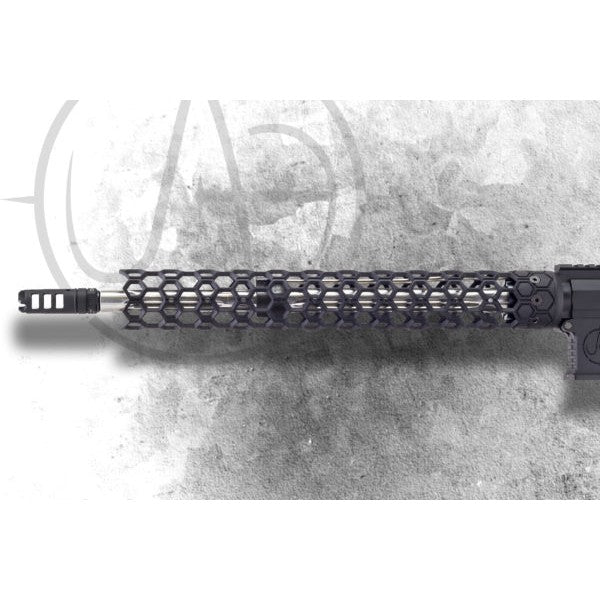 Unique AR's 15" Ultralight Hex Free Float Handguard Black Anodized