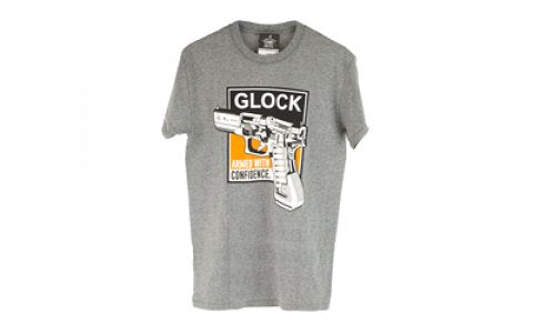 Glock Technical Short Sleeve T-Shirt Large Heather Grey