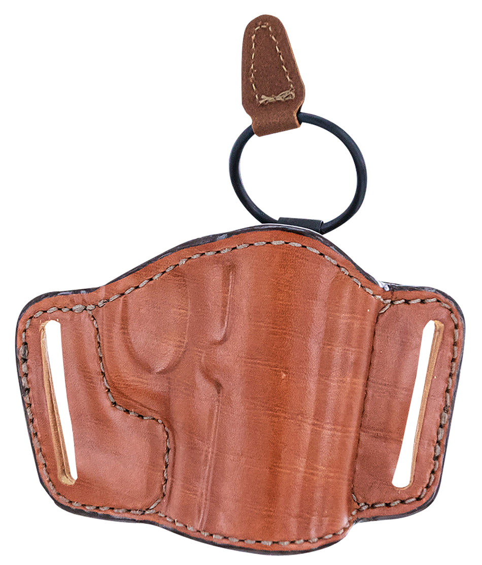 Bianchi 105 Minimalist OWB Holster Size 13/15 Tan Leather Belt Slide for Glock 17/19/S&W M&P 2.0/Springfield TRP RH