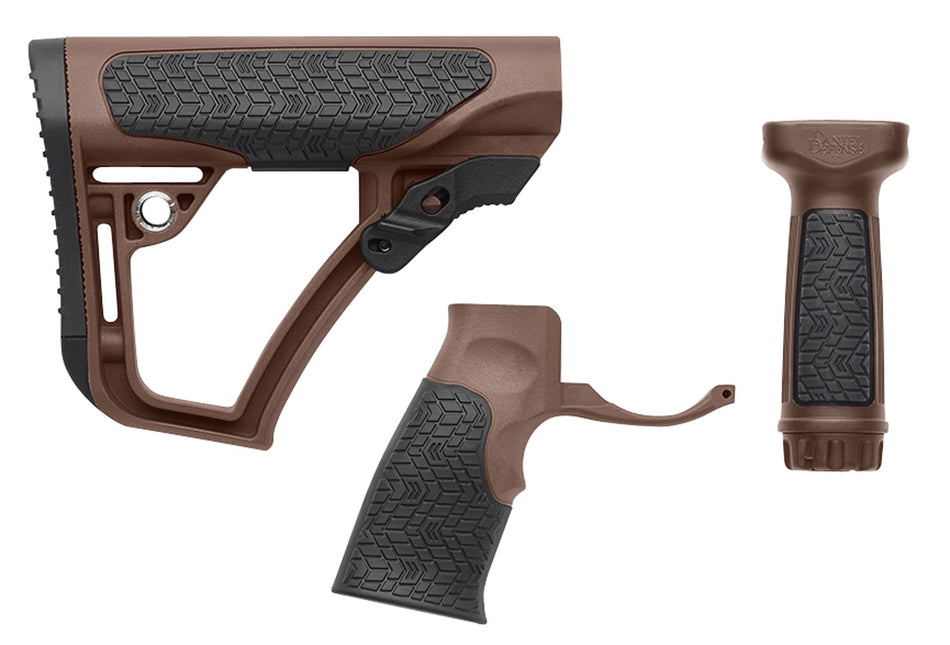 Daniel Defense 2810206145011 Collapsible Buttstock with Pistol Grip and Vertical Foregrip Mil-Spec AR-15