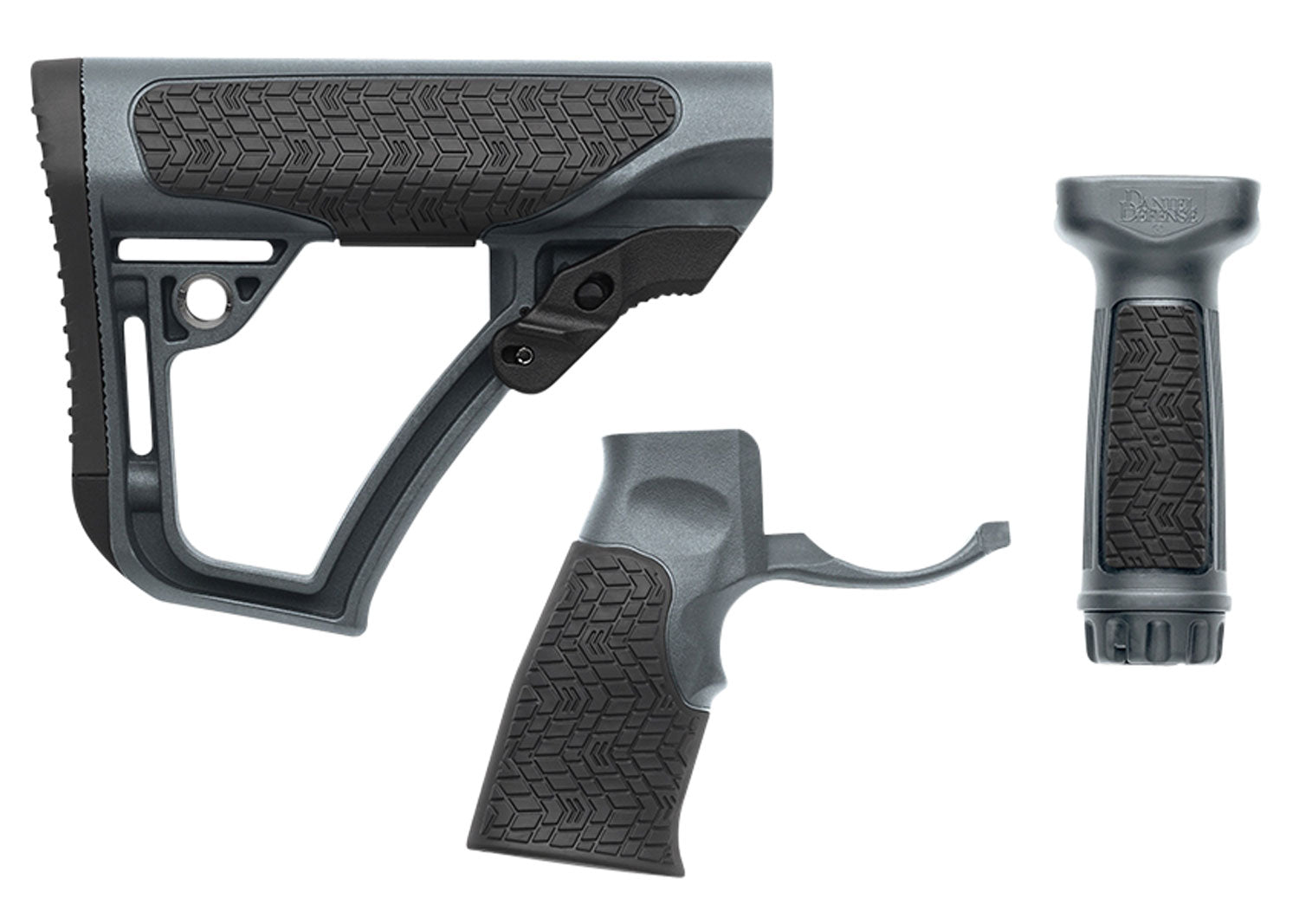 Daniel Defense 2810206145012 OEM Tornado Collapsible Buttstock with Front and Pistol Grip Mil-Spec AR-Platform