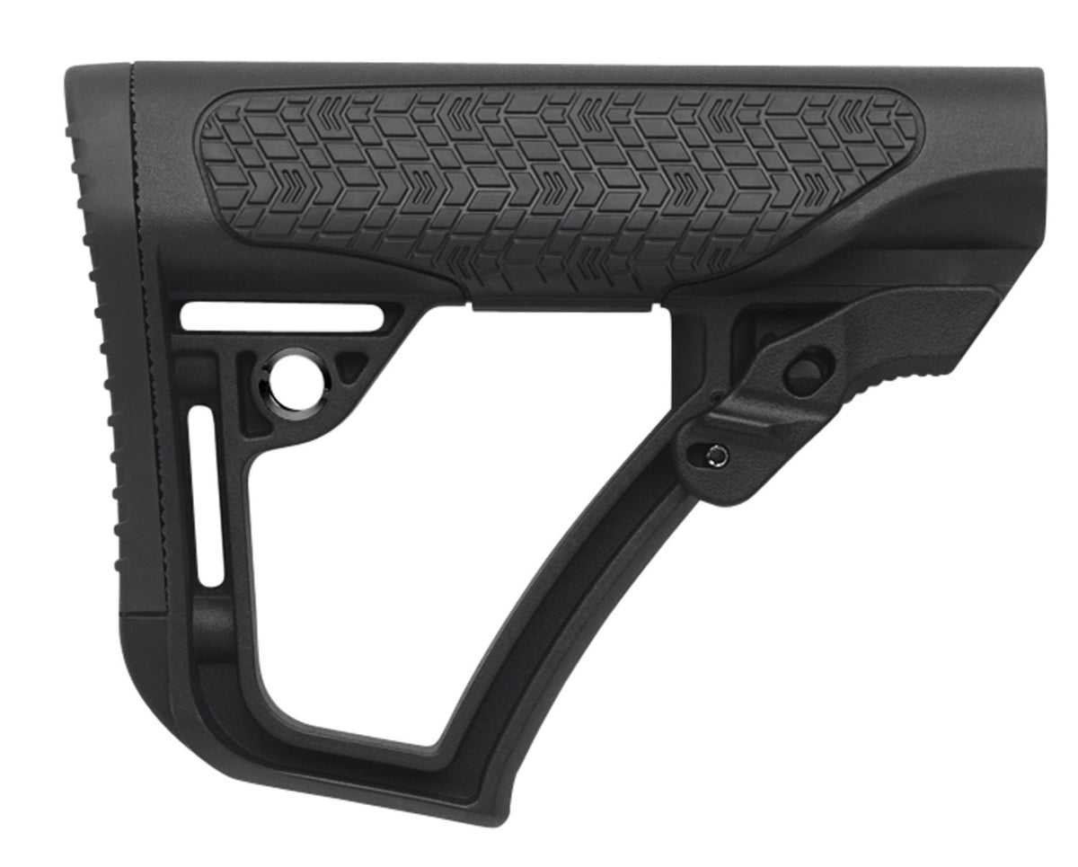 Daniel Defense 2109104179006 OEM Black Synthetic Adjustable Buttstock for AR-Platform Mil-Spec