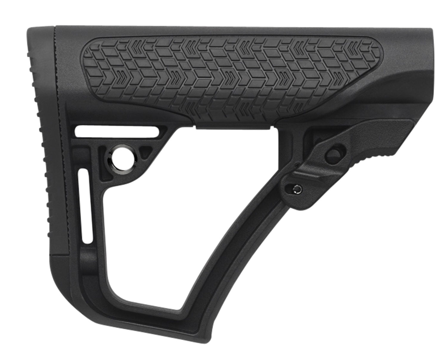 Daniel Defense 2109104179006 OEM Black Synthetic Adjustable Buttstock for AR-Platform Mil-Spec