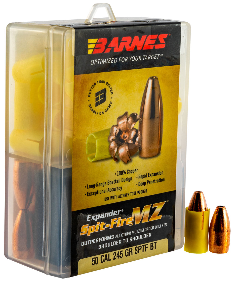 Barnes Bullets 30574 Spit-Fire MZ .50 Cal 245gr Copper Expander Bullets 24/Box