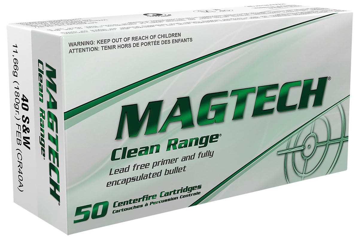 Magtech CR40A Clean Range Protection Fully Encapsulated Bullet Flat  180 Grain .40 S&W