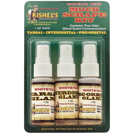 Kishels Mock Scrape Kit Deer Attractant Scent with Pre-Orbital and Tarsal Glands