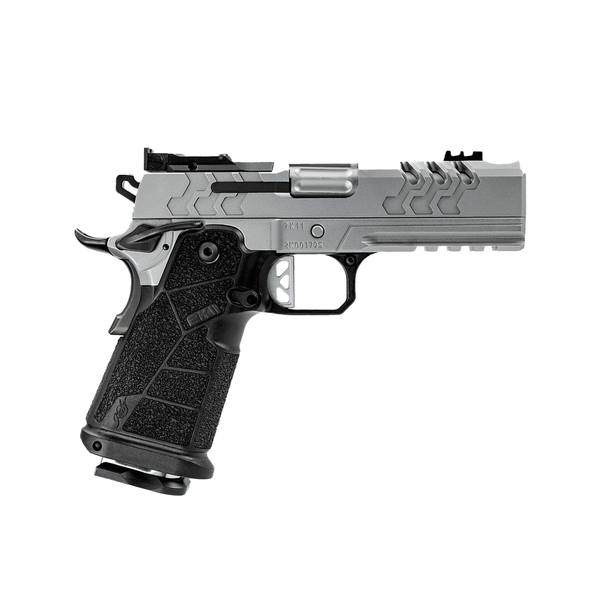 Kimber Mfg, Inc 3500075 2K11 Pro Compact 9mm Luger 19+1 4.25" Matte Stainless Steel Compensated Barrel & Lightening Cut/Optic Ready/Serrated Slide, Matte Stainless Steel Frame w/Beavertail & Picatinny