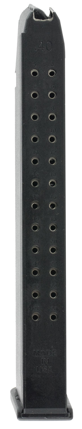 ProMag GLKA13 25rd .40 S&W Magazine for Glock 22/23/27 Black Polymer