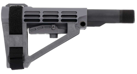 SB Tactical SBA4 Stealth Gray 5-Position Adjustable Pistol Brace with 6-Position Mil-Spec Carbine Extension