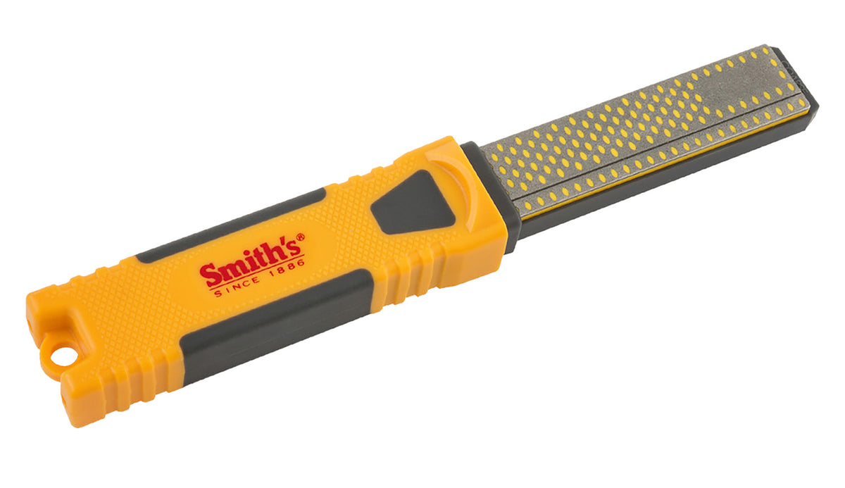 Smiths Products DCS4 Diamond Combination Hand Held 4" Coarse/Fine Sharpener Rubber Handle Yellow
